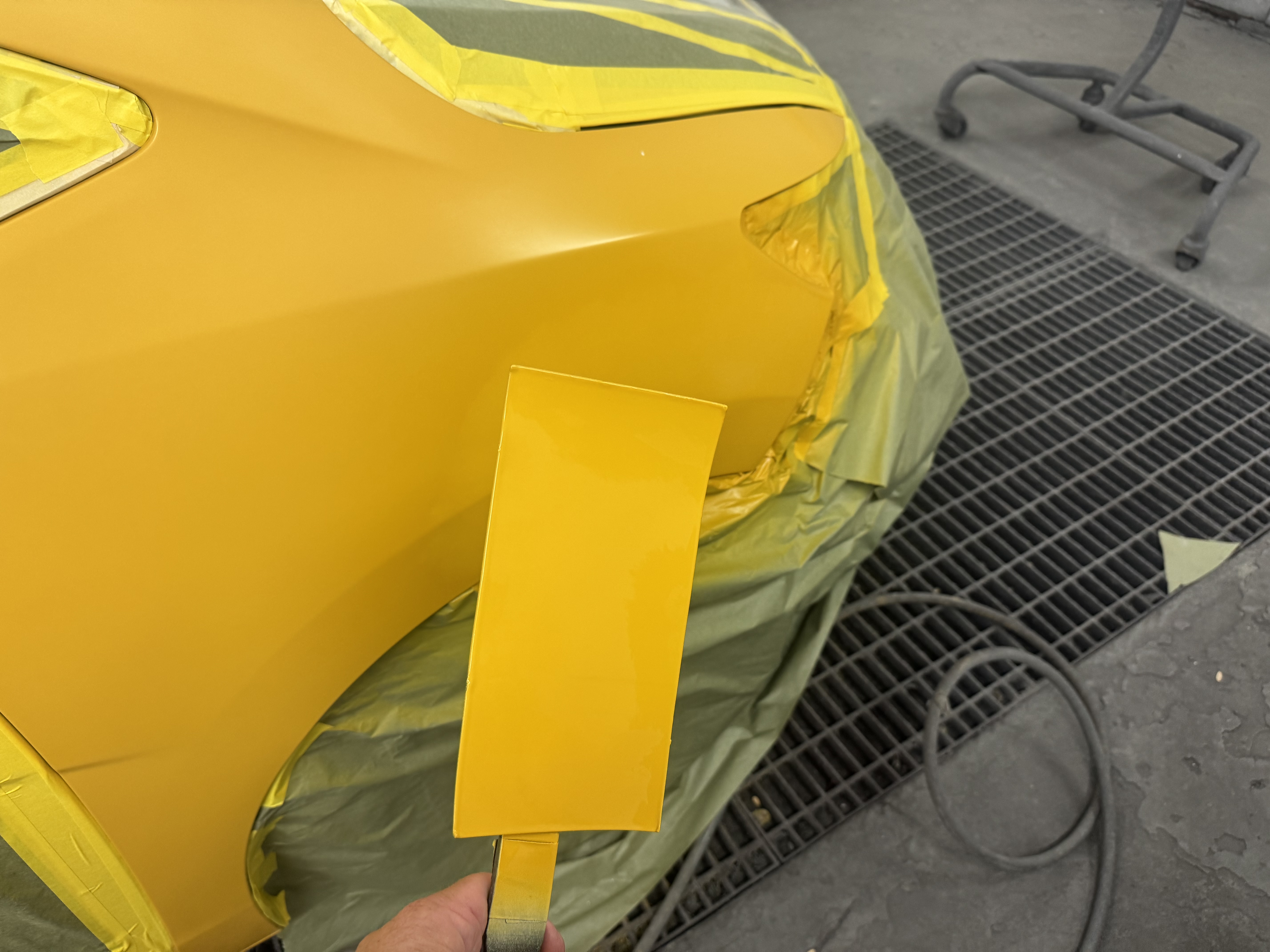 Matching yellow color - BodyShop661 Santa Clarita professional auto body repair and collision work
